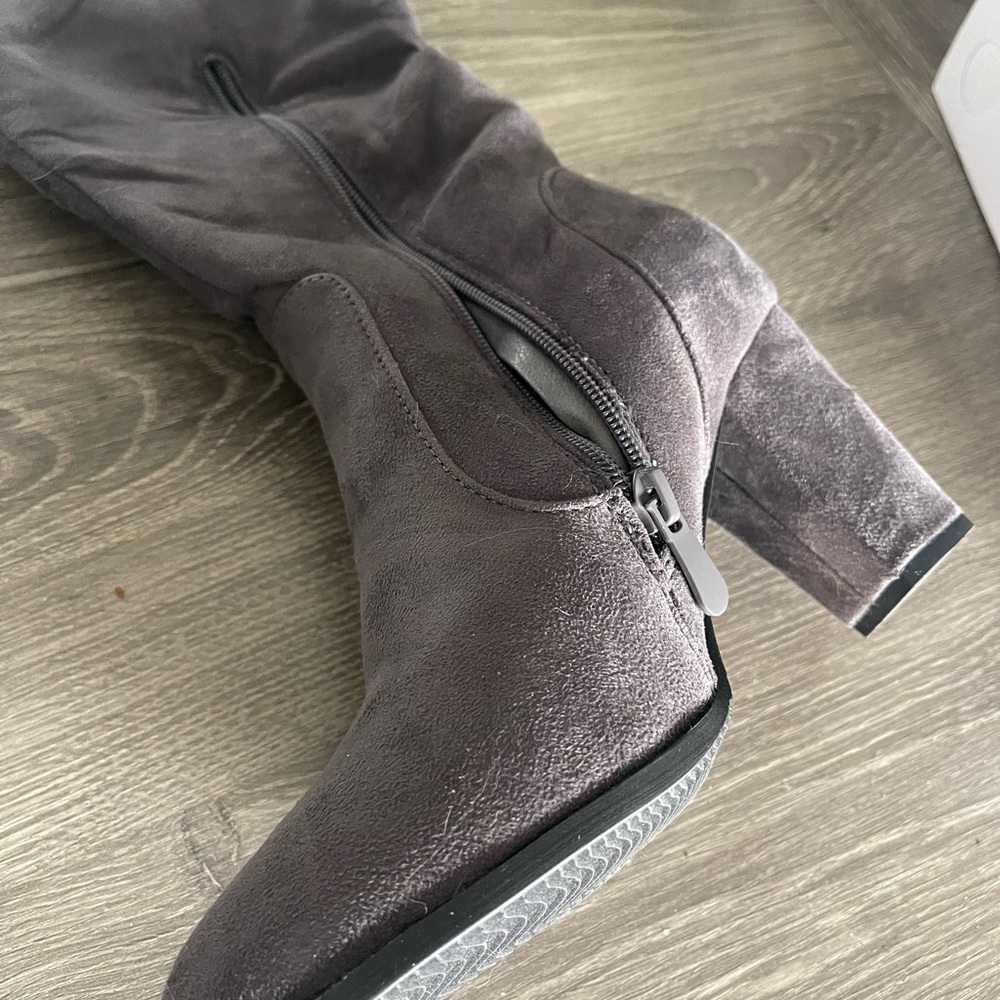 Dream Pairs Grey Mid-Thigh Boots - Picture 5 of 12